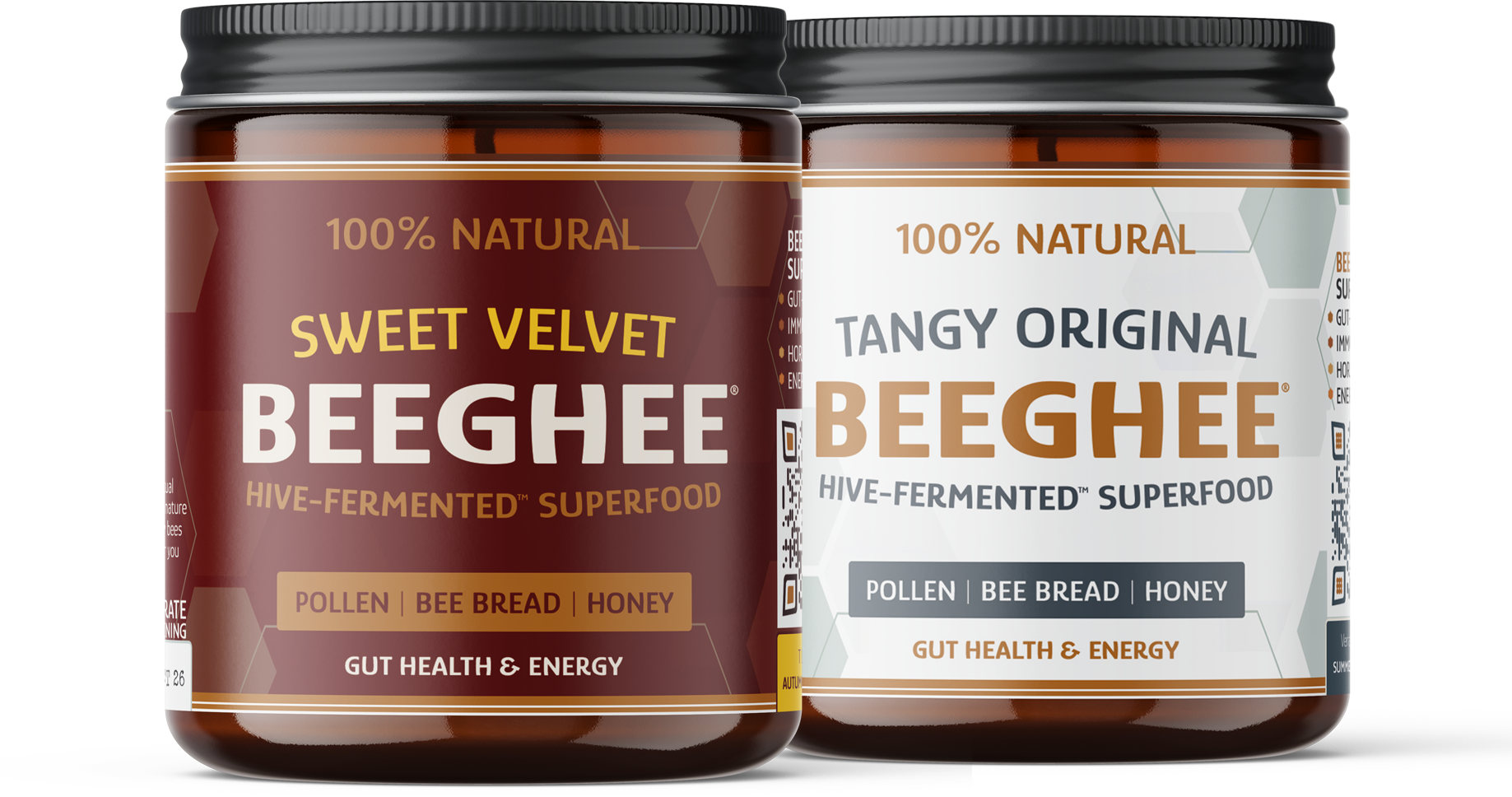Beeghee jars - Tangy Original and Sweet Velvet